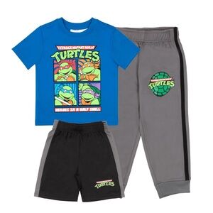 Nickelodeon Teenage Mutant Ninja Turtles Blue and Gray Kids Matching Set